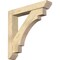 Ekena Millwork Merced Slat Rough Sawn Bracket w/ Offset Brace, Douglas Fir, 6"W x 34"D x 34"H BKT0604X34X34MRC06RDF - alternate 1